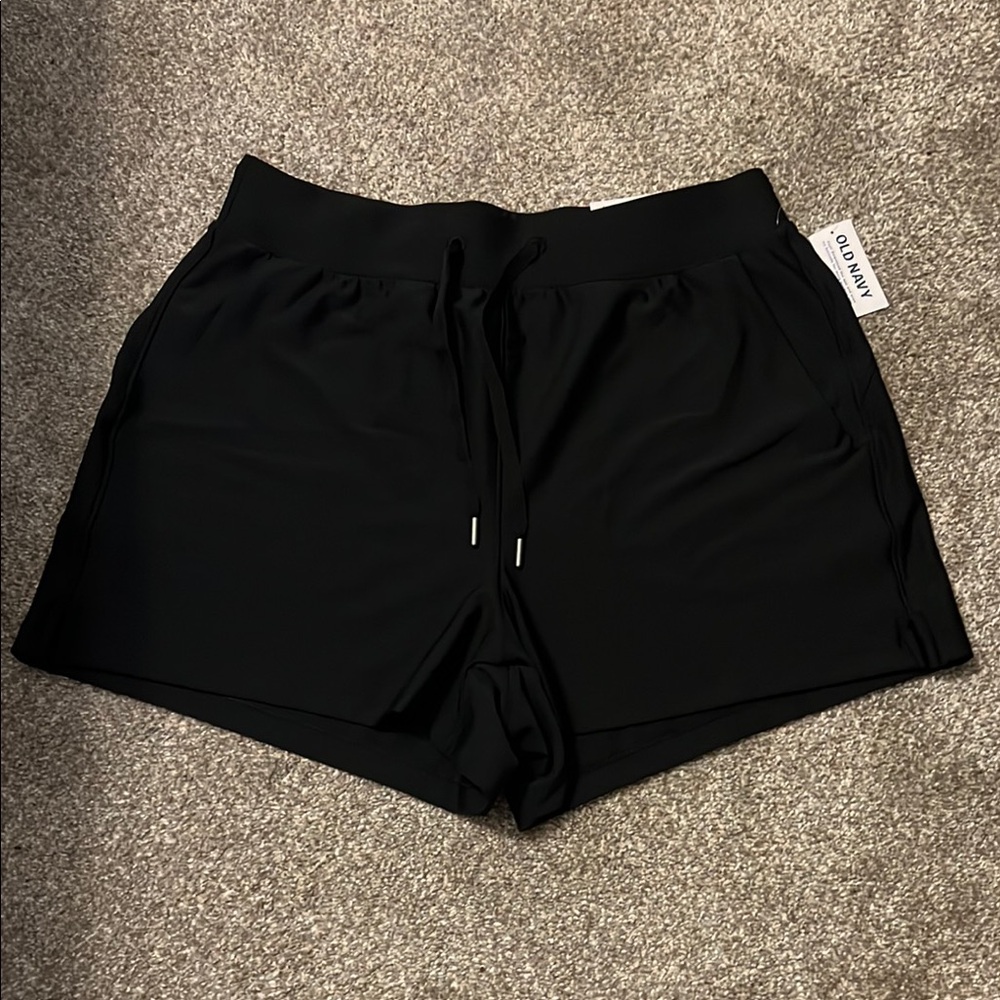 Old Navy Black Athletic Shorts with Elastic Waistband